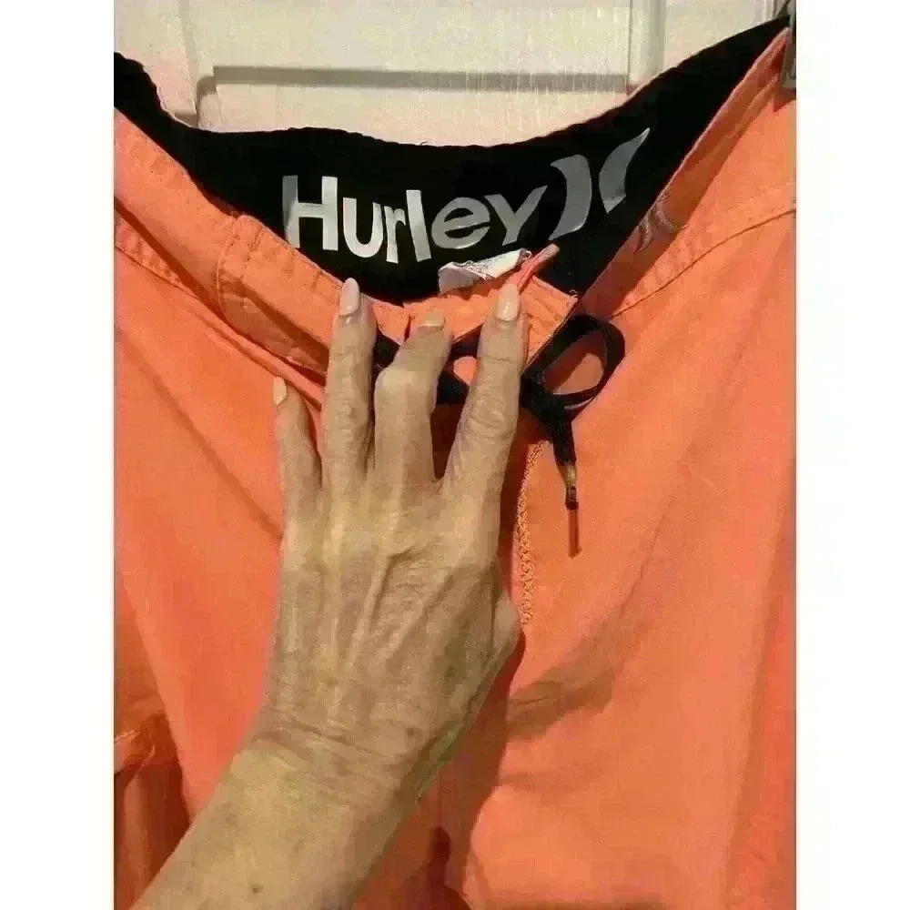 Hurley Mens Phantom Board Shorts Size 30 Orange Neon Bright - Picture 3 of 7